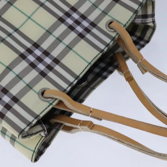 BURBERRY Nova Check Hand Bag Nylon Yellow Auth ti2489 - Picture 8 of 16